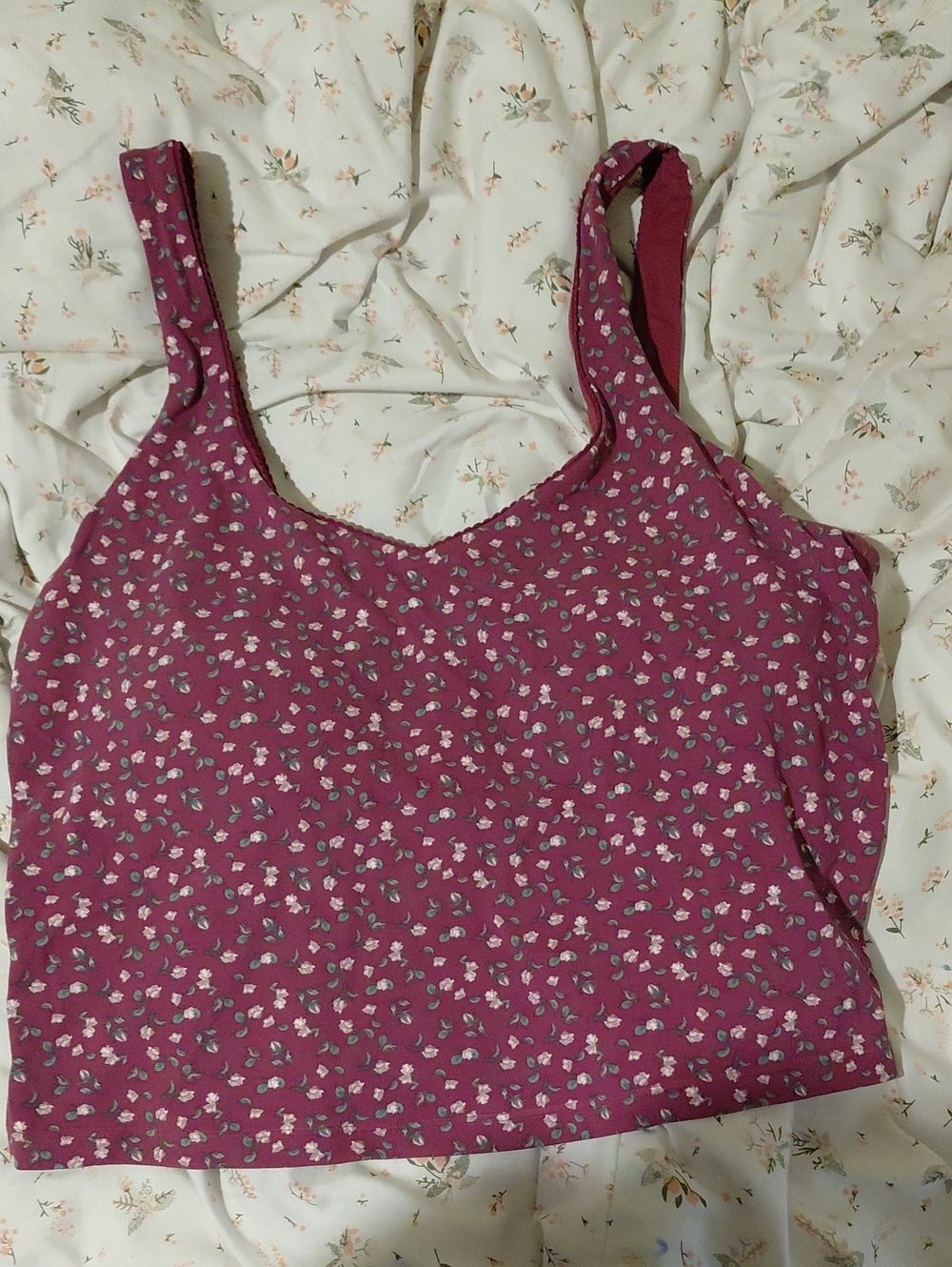 all in motion Berry Floral Scoop Cami